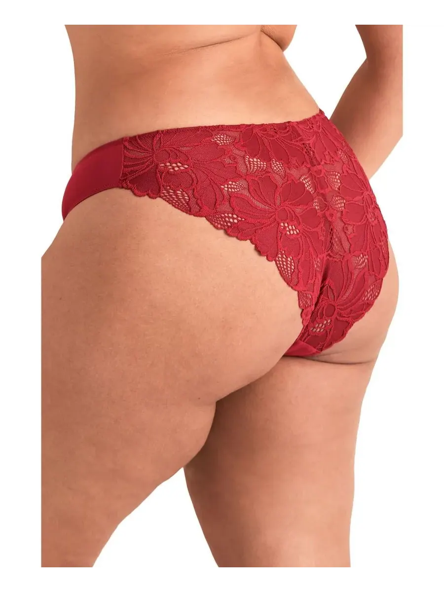 Женские трусики-бикини Shiloh Adore Me — изображение 2 из 3, темный красный