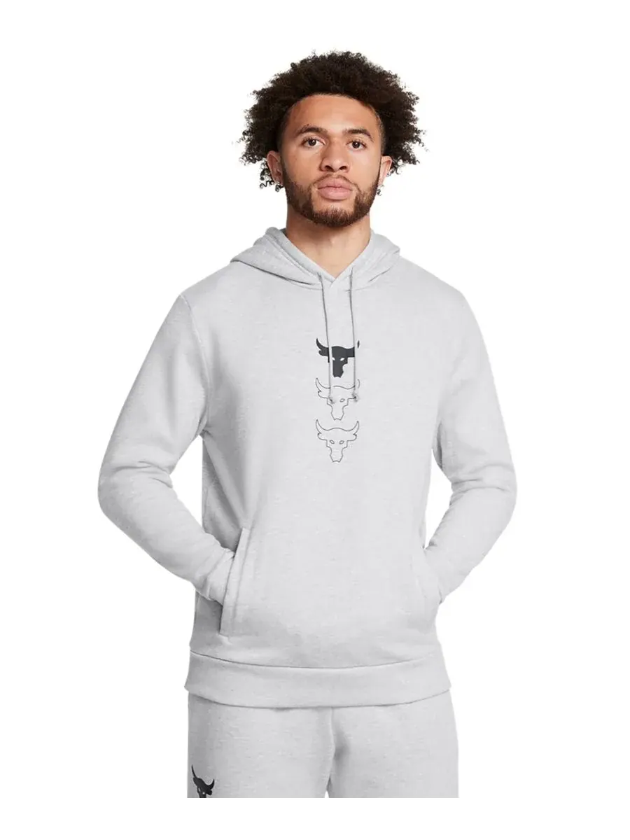 Мужская толстовка Project Rock Rival стандартного кроя Under Armour — изображение 1 из 3, темно-серый