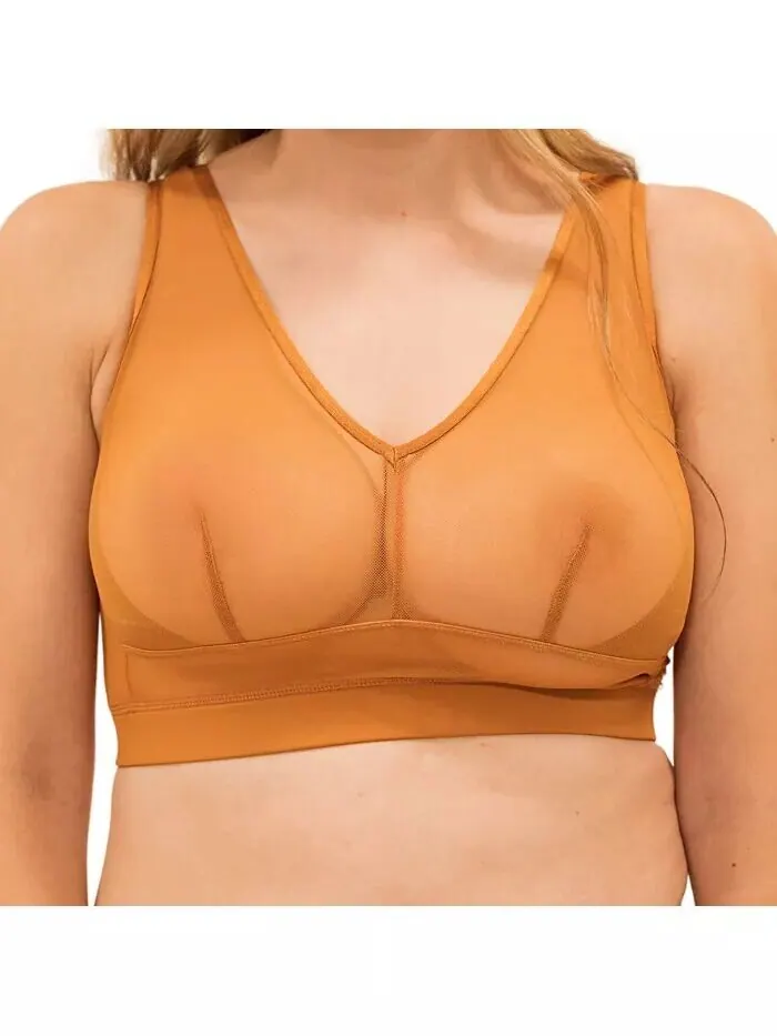 Бюстгальтер-топ без застежек Nude Shade Wireless Comfort Mesh Naked Rebellion