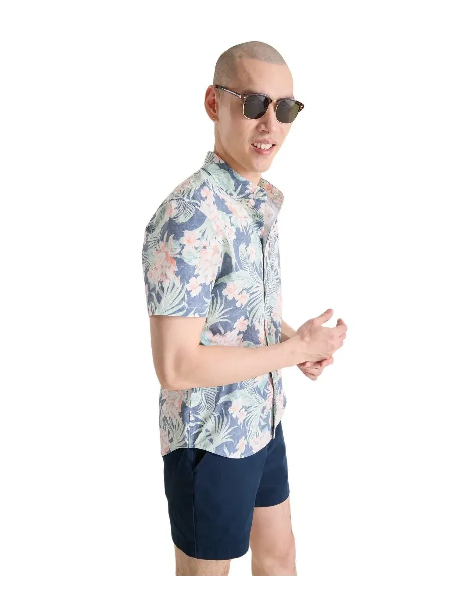 Мужская рубашка с принтом The Resort Wear Chubbies — изображение 2 из 3, синий/мульти