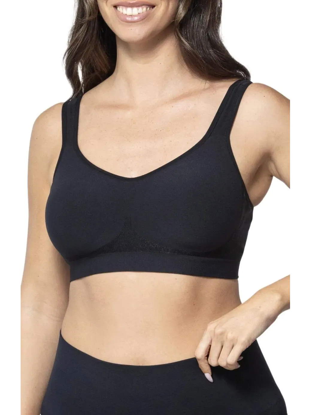 Бюстгальтер для коррекции фигуры больших размеров The Comfort Shaking Bra Underoutfit — изображение 1 из 6, черный