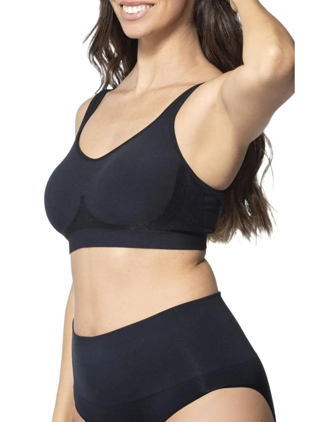 Бюстгальтер для коррекции фигуры больших размеров The Comfort Shaking Bra Underoutfit — изображение 2 из 6, черный