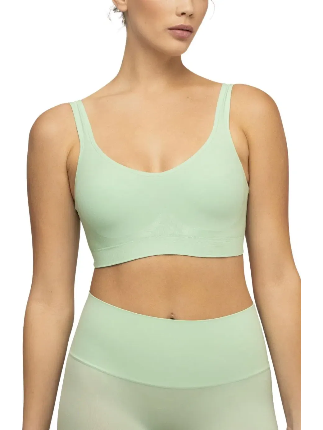 Бюстгальтер для коррекции фигуры больших размеров The Comfort Shaking Bra Underoutfit — изображение 1 из 4, зеленый