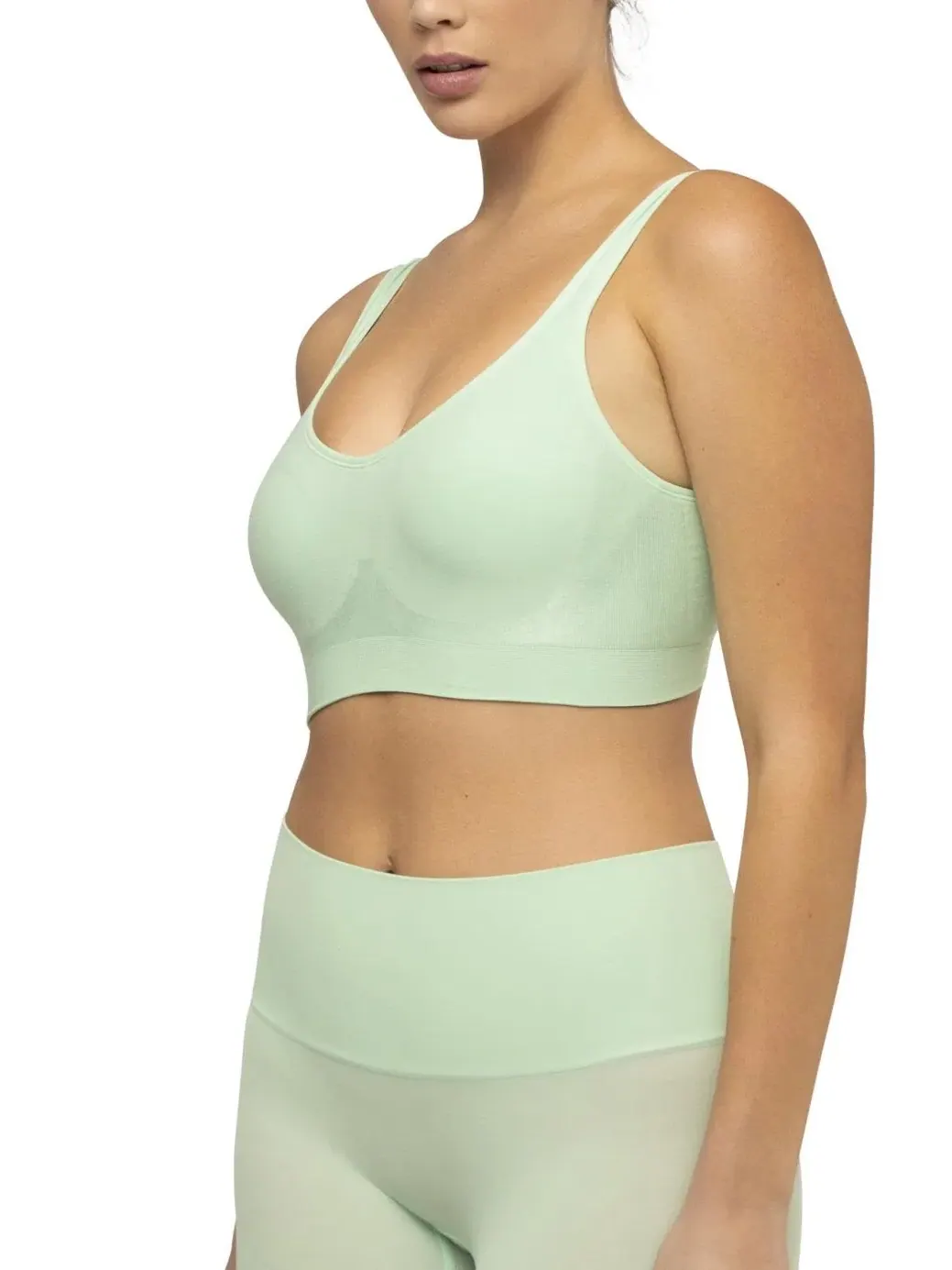Бюстгальтер для коррекции фигуры больших размеров The Comfort Shaking Bra Underoutfit — изображение 2 из 4, зеленый