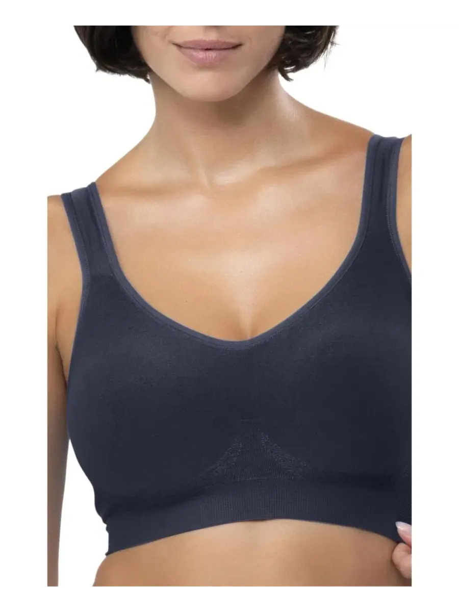Бюстгальтер для коррекции фигуры больших размеров The Comfort Shaking Bra Underoutfit — изображение 1 из 4, темно-синий
