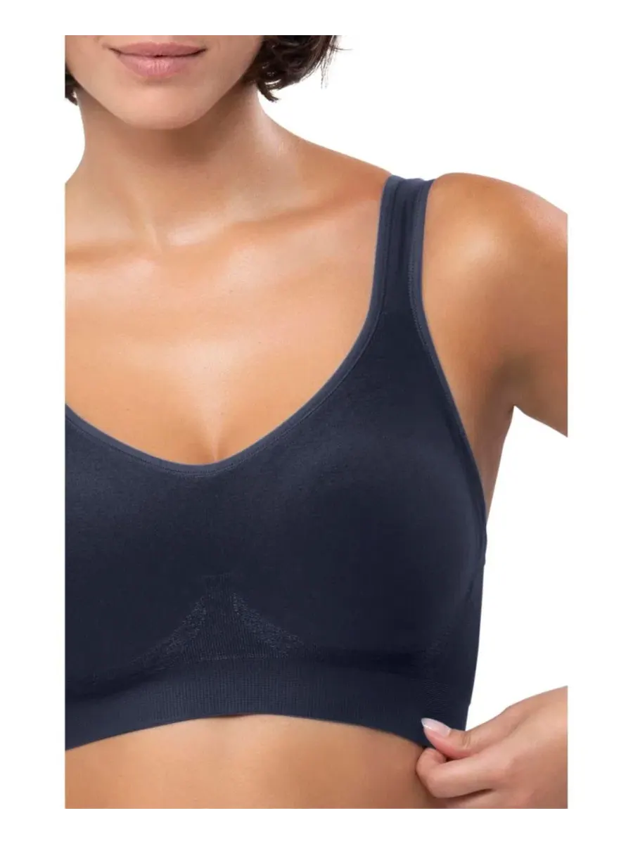 Бюстгальтер для коррекции фигуры больших размеров The Comfort Shaking Bra Underoutfit — изображение 4 из 4, темно-синий