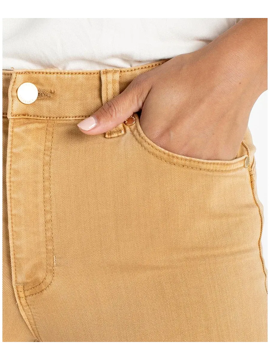 Укороченные джинсы-клеш Petite Hannah Crop Flare Hugger Jeans Liverpool Los Angeles — изображение 2 из 3, солома