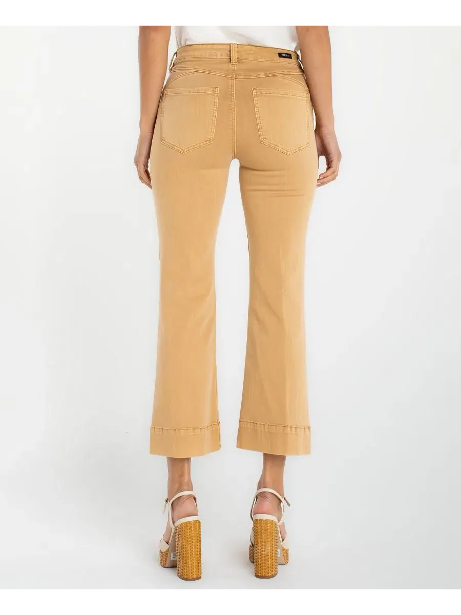 Укороченные джинсы-клеш Petite Hannah Crop Flare Hugger Jeans Liverpool Los Angeles — изображение 3 из 3, солома