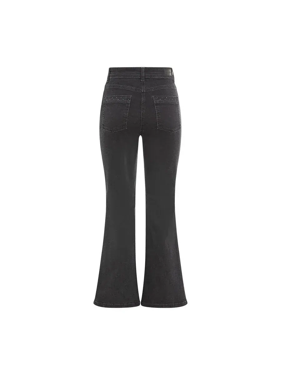 Женские укороченные джинсы Mona Fit с декором Olsen — изображение 3 из 3, черный