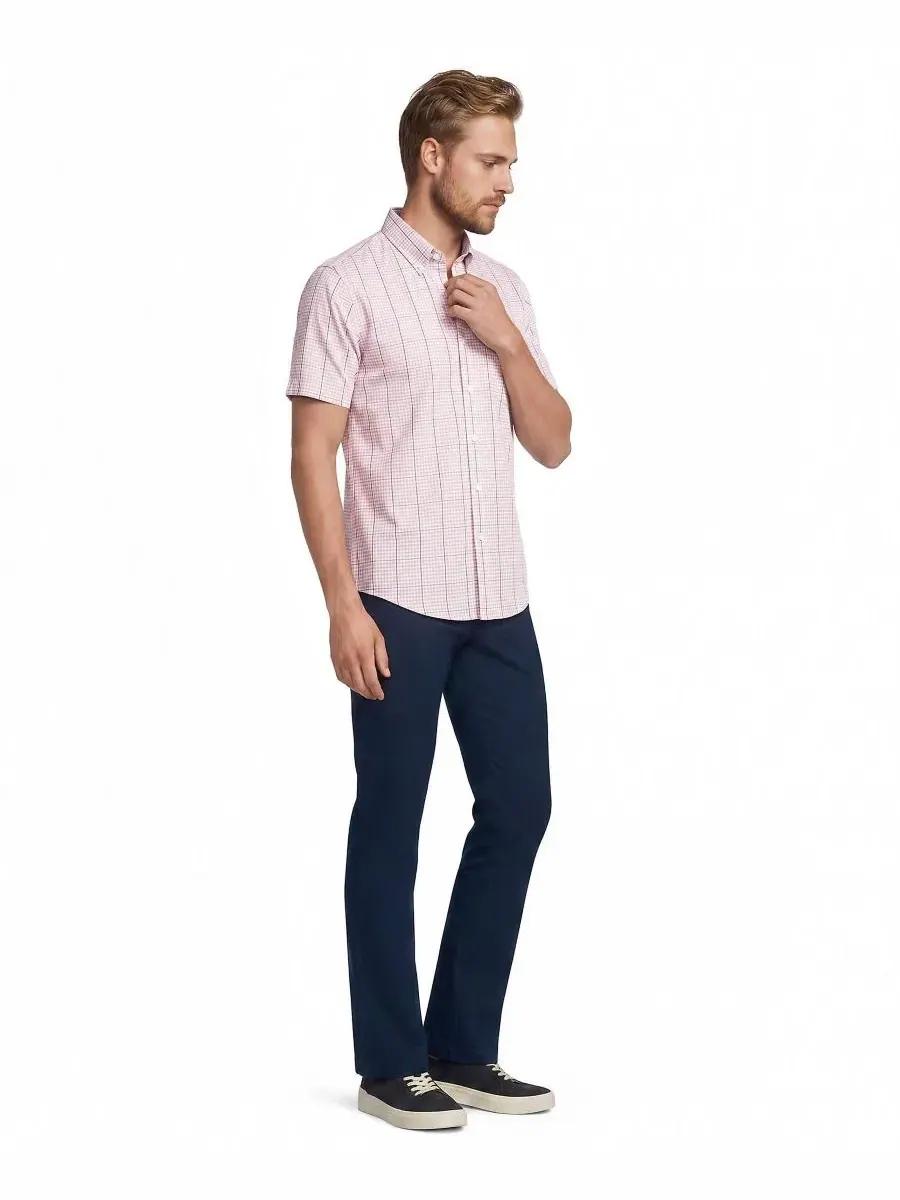 Мужские брюки-чинос с эластичным поясом, Classic Straight Fit Lands' End — изображение 4 из 4, темно-синий