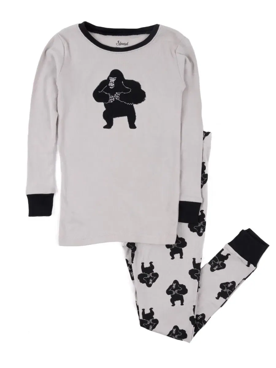 Пижамный комплект с длинным рукавом из хлопка Cozy Critters Leveret
