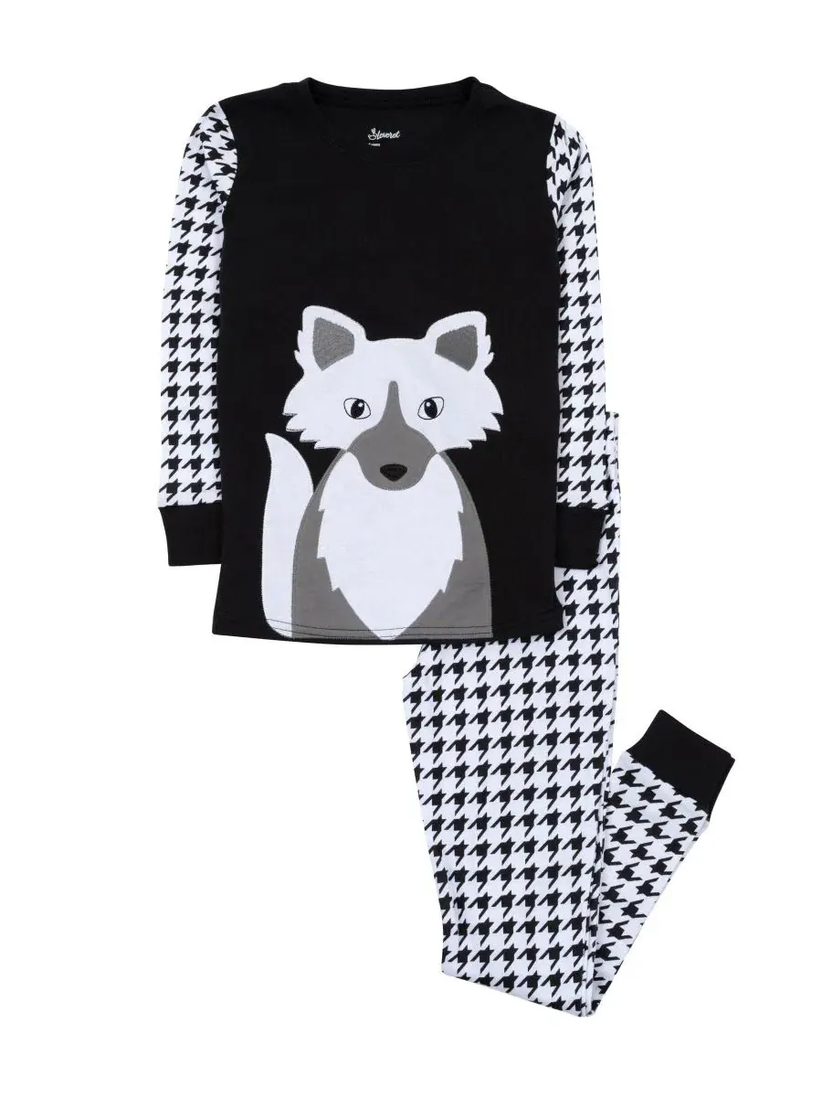 Детская пижама из хлопка с длинным рукавом, комплект из двух предметов, Cozy Critters Leveret