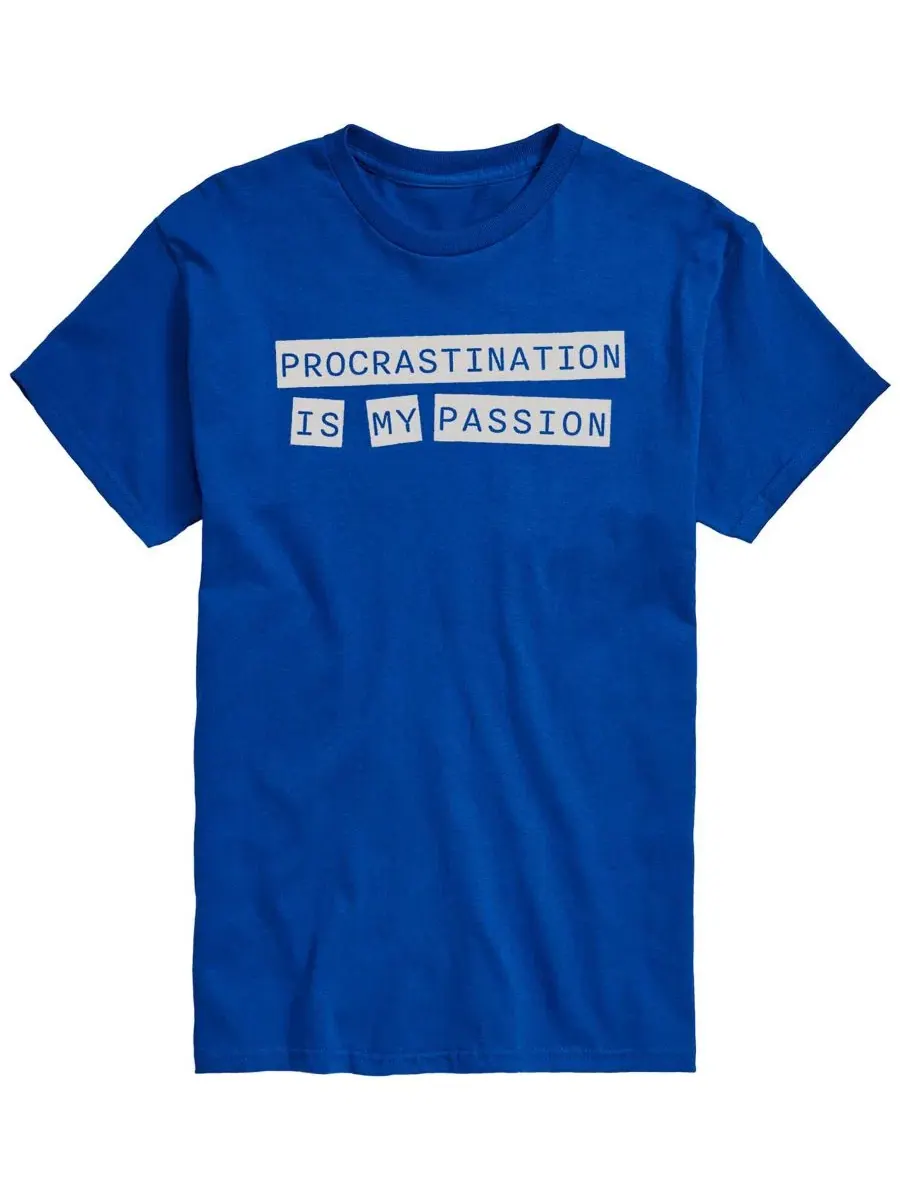 Футболка с коротким рукавом и принтом Procrastination Is My Passion AIRWAVES