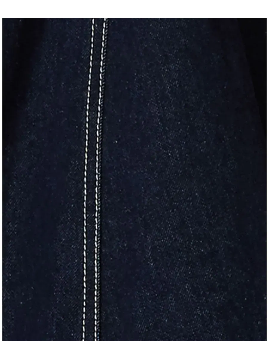Платье мини на пуговицах Maila Denim Button-Front Mini Dress Steve Madden — изображение 7 из 7, джинсовый синий