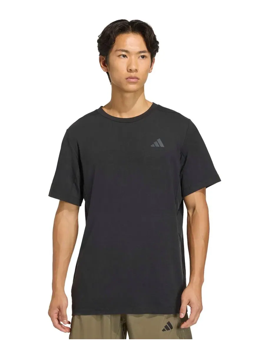 Футболка с коротким рукавом для тренировок Designed for Training Essentials adidas — изображение 1 из 3, черный