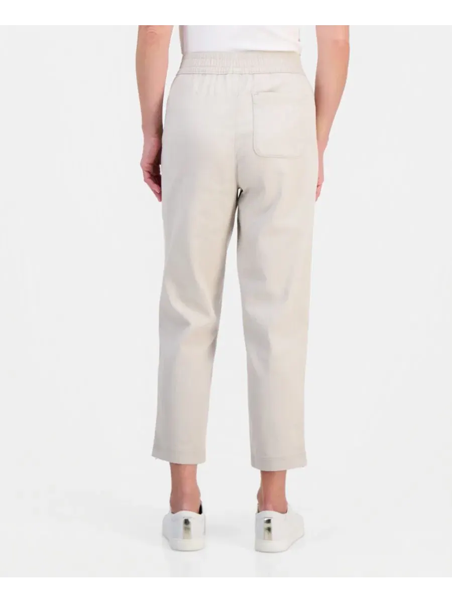 Брюки капри с высокой посадкой Petite High-Rise Crop Pants Style & Co, Stone Wall — изображение 2 из 3