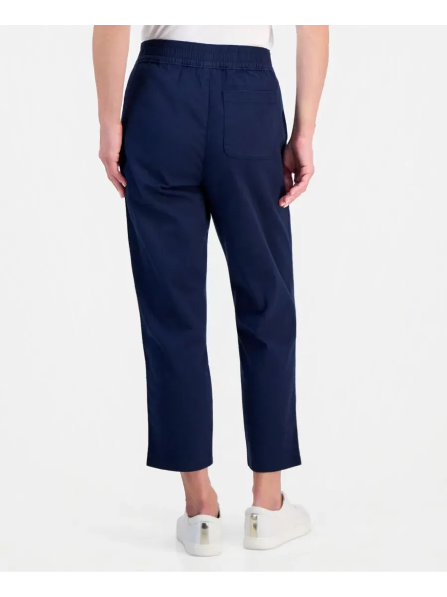Брюки-капри с высокой посадкой Petite High-Rise Crop Pants Style & Co — изображение 3 из 4, синий