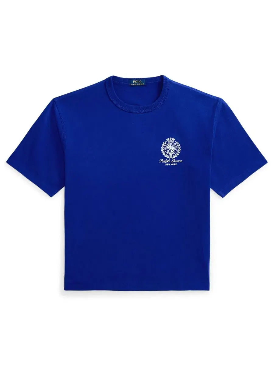 Футболка мужская с вышивкой, свободный крой Polo Ralph Lauren — изображение 5 из 5, голубой