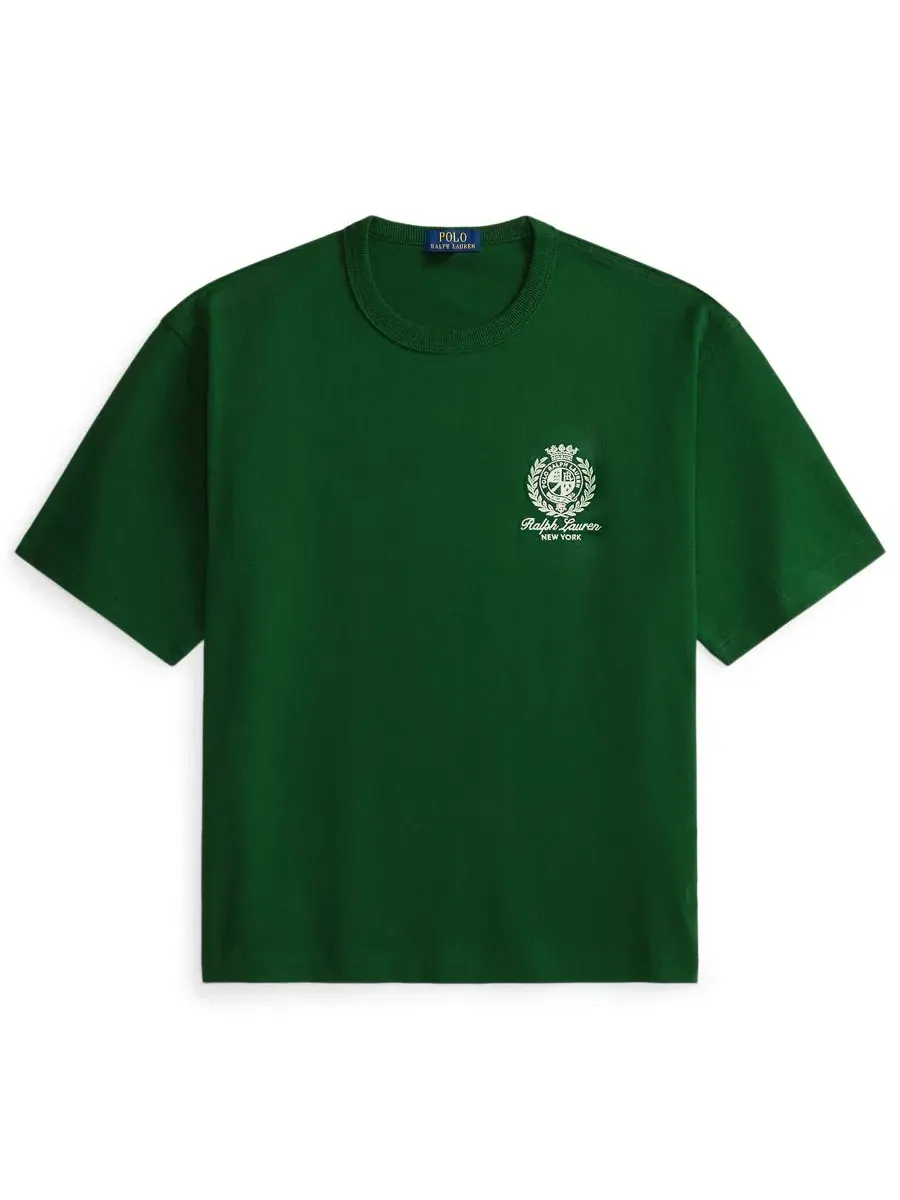 Футболка с вышивкой Polo Ralph Lauren — изображение 5 из 5, лесной зеленый