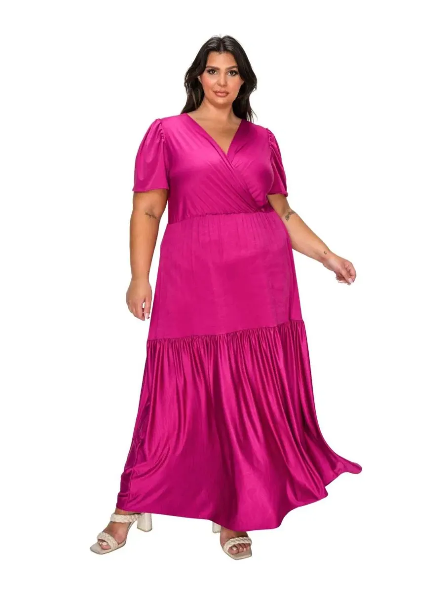 Платье макси с одним рукавом Violetta L I V D — розовый