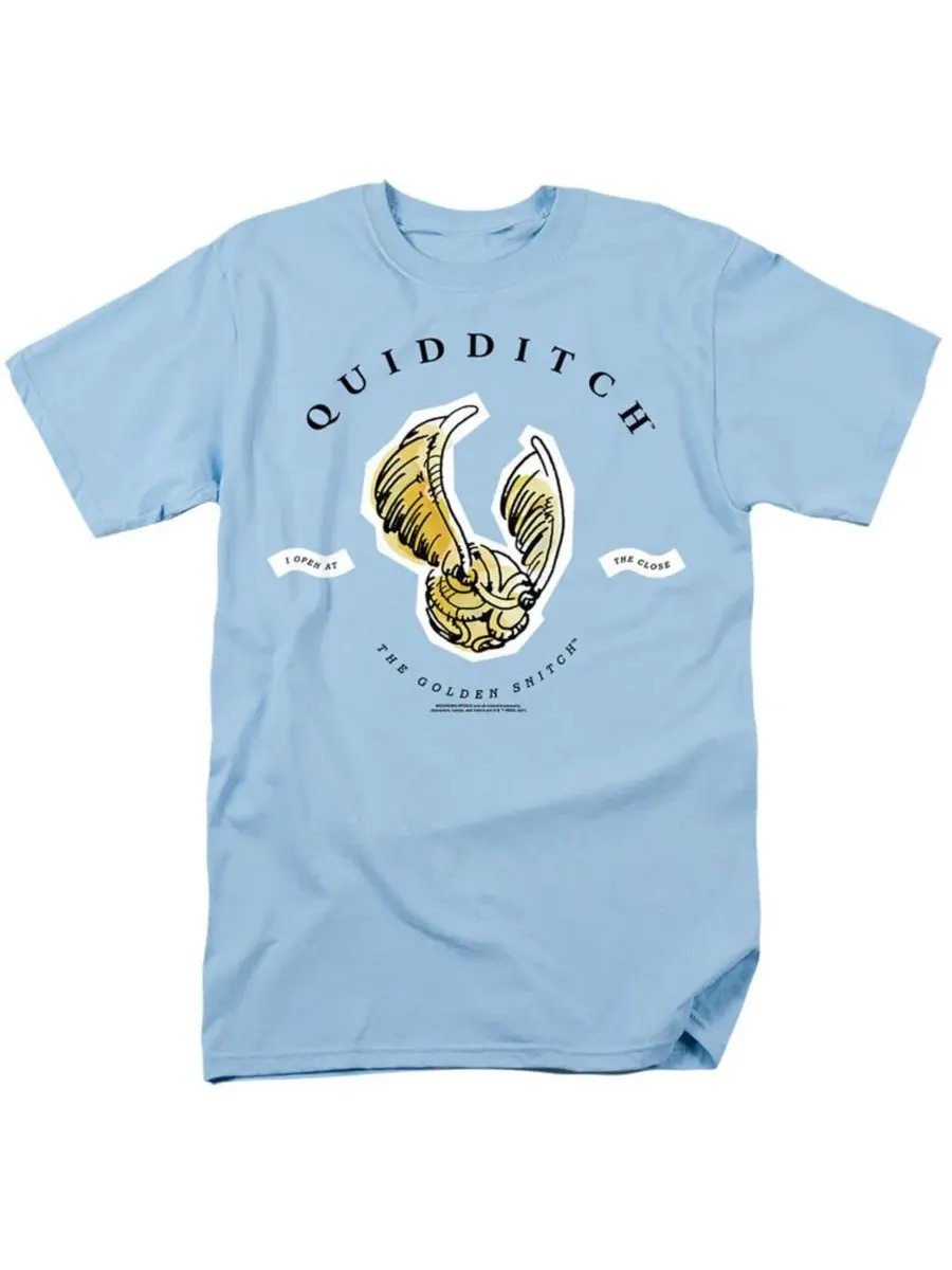 Футболка с принтом Golden Snitch I Open At The Close Harry Potter — изображение 1 из 3, светлый синий