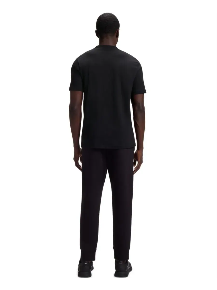 Футболка с коротким рукавом из хлопка, модель Regular Fit Hugo Boss — изображение 2 из 9, черный