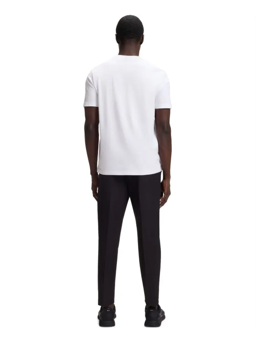 Футболка с коротким рукавом из хлопка, модель Regular Fit Hugo Boss — изображение 6 из 9, черный