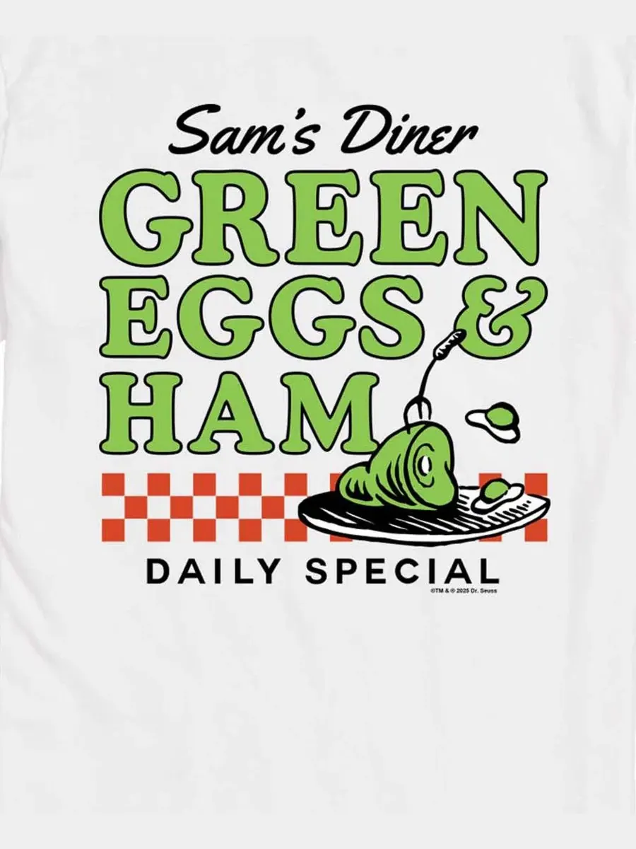 Футболка с коротким рукавом и принтом Green Eggs Ham Diner AIRWAVES — изображение 3 из 3, белый