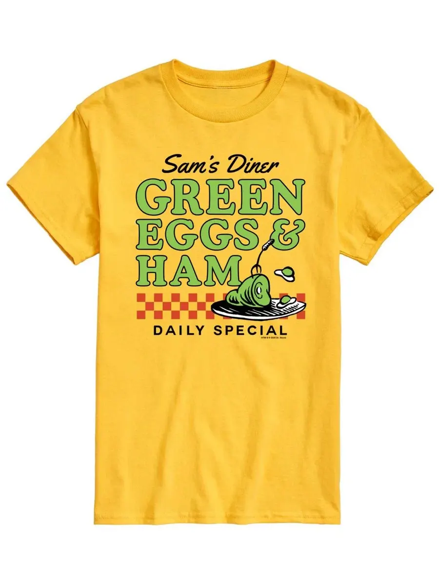 Футболка с коротким рукавом Dr. Seuss Green Eggs Ham Diner AIRWAVES — изображение 1 из 3, желтый