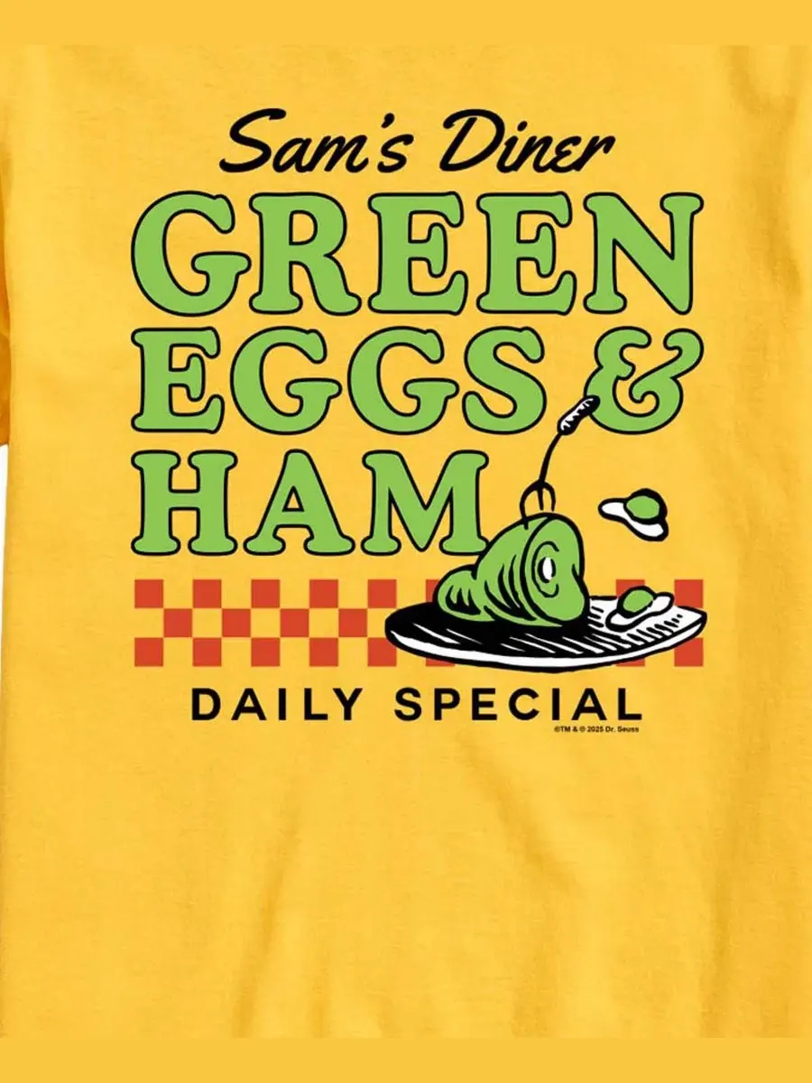 Футболка с коротким рукавом Dr. Seuss Green Eggs Ham Diner AIRWAVES — изображение 3 из 3, желтый