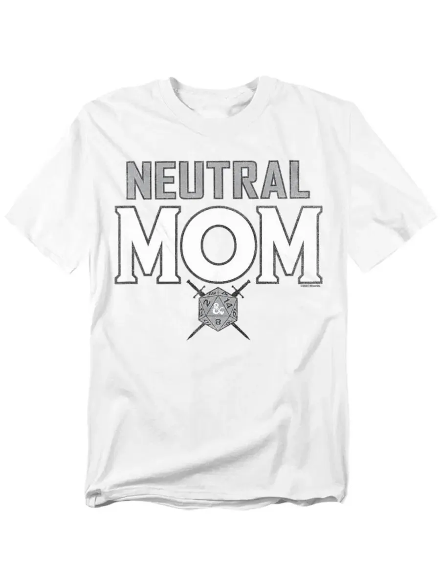 Футболка с принтом Neutral Mom D&D — белый