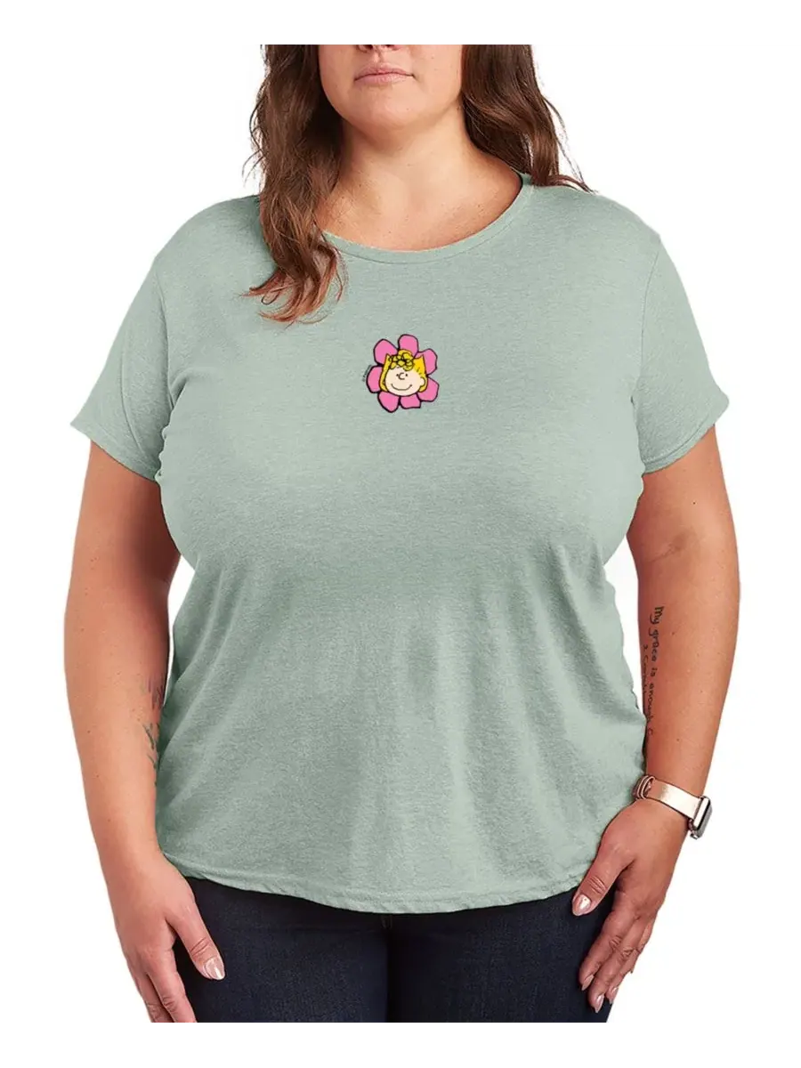 Футболка с принтом Peanuts Sally Flower Hybrid Apparel — изображение 1 из 3, зеленый