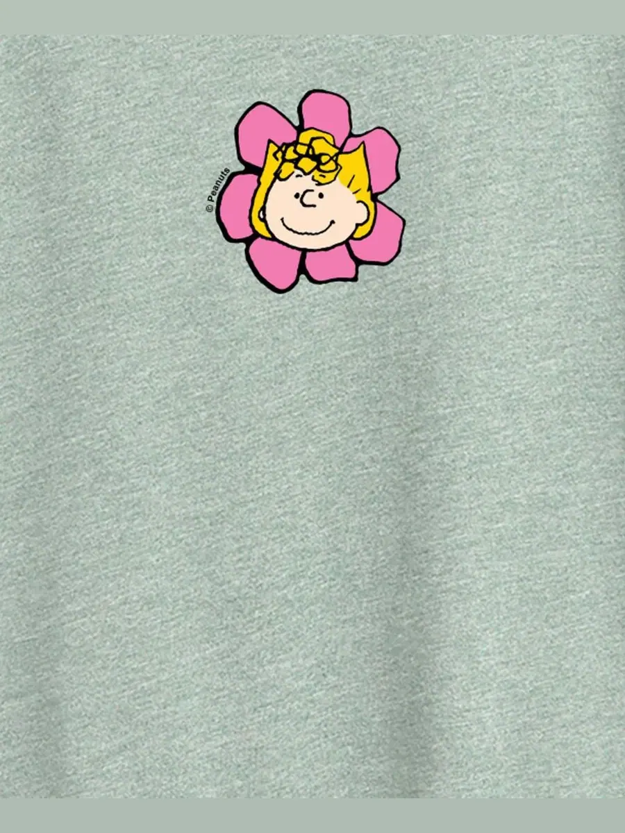 Футболка с принтом Peanuts Sally Flower Hybrid Apparel — изображение 3 из 3, зеленый