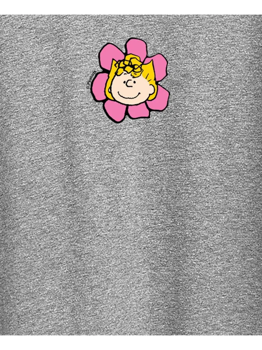 Футболка с принтом Peanuts Sally Flower Hybrid Apparel — изображение 3 из 3, серый
