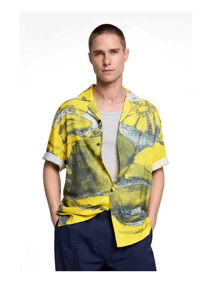 Рубашка с принтом Desigual — изображение 1 из 5, желтый