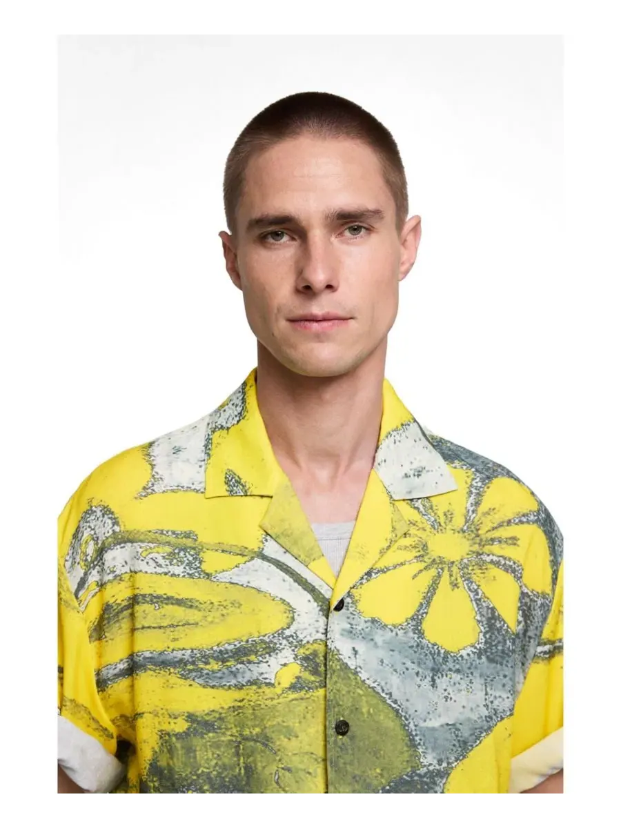 Рубашка с принтом Desigual — изображение 3 из 5, желтый