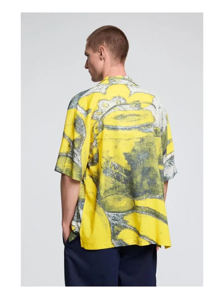 Рубашка с принтом Desigual — изображение 4 из 5, желтый