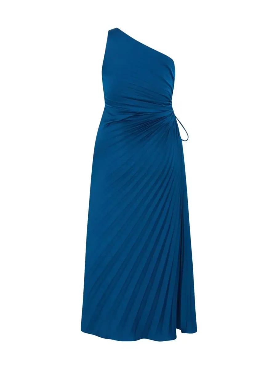 Платье макси с одним плечом Aliza One Shoulder Pleat Maxi Dress CITY CHIC, Poseidon — изображение 5 из 5