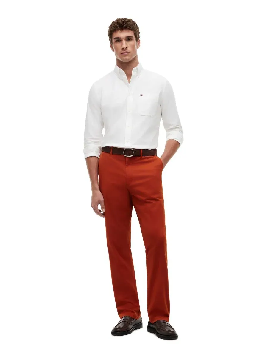 Брюки чинос из стрейч-хлопка с прямым кроем Tommy Hilfiger, Rusty Ochre — изображение 2 из 5