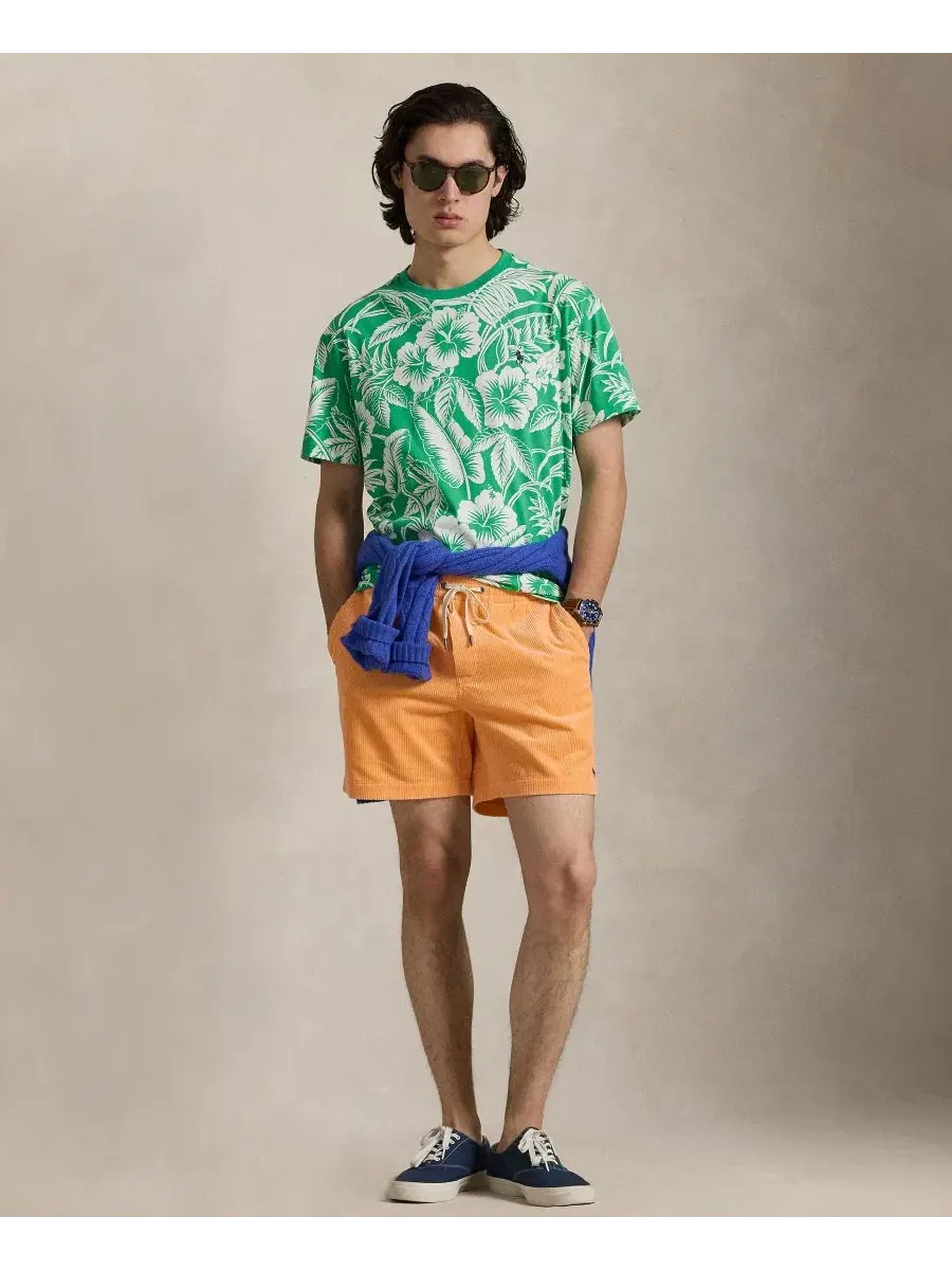 Мужская классическая футболка из тропического трикотажа Polo Ralph Lauren — изображение 2 из 6, зеленый