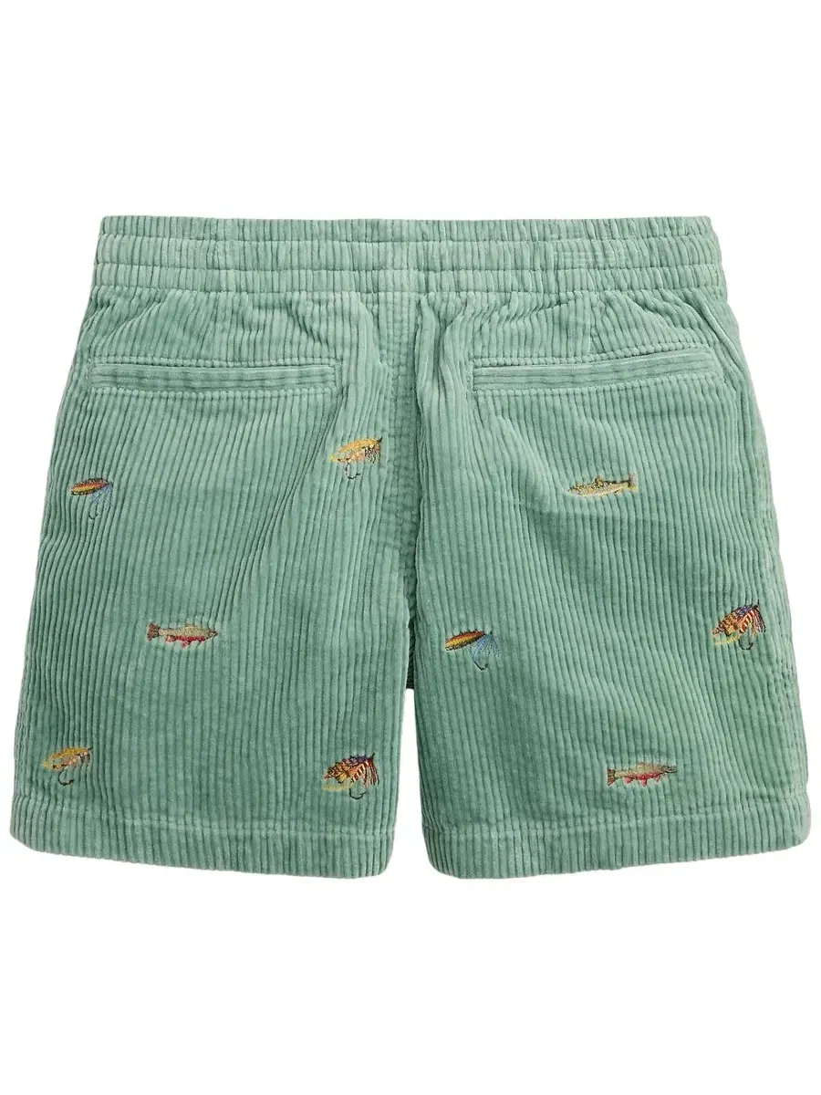 Детские вельветовые шорты Polo Prepster с вышивкой, размер 2T-7 Polo Ralph Lauren — изображение 2 из 4, мятный