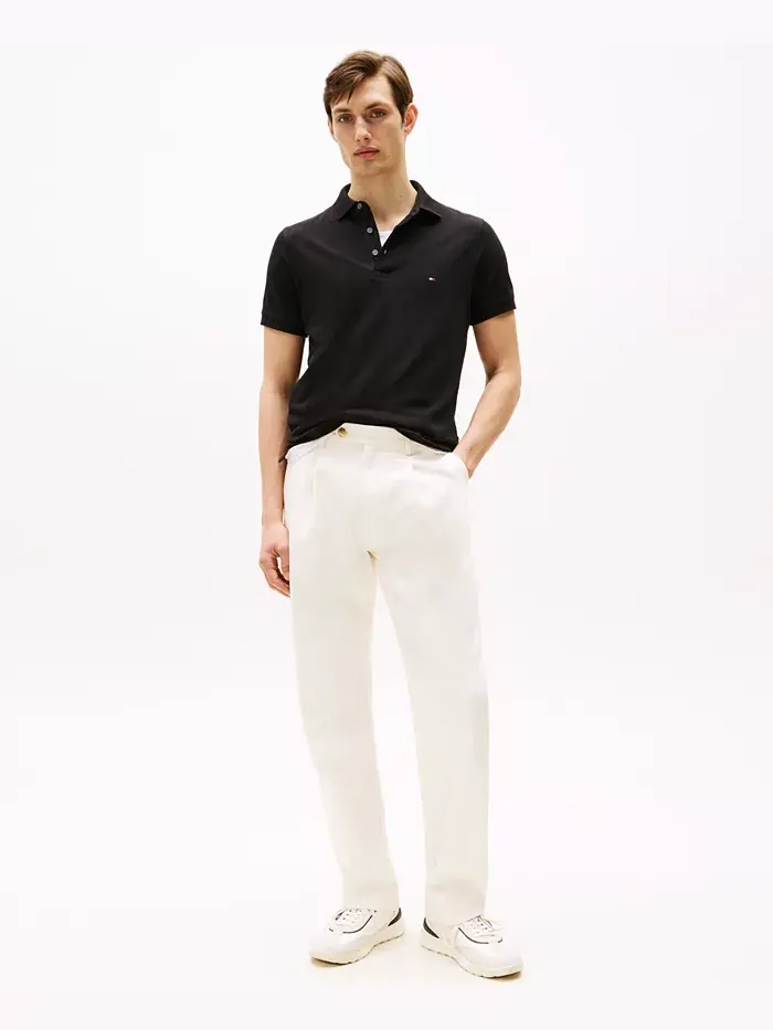 Мужская поло 1985 Slim Fit Tommy Hilfiger — изображение 2 из 5, черный