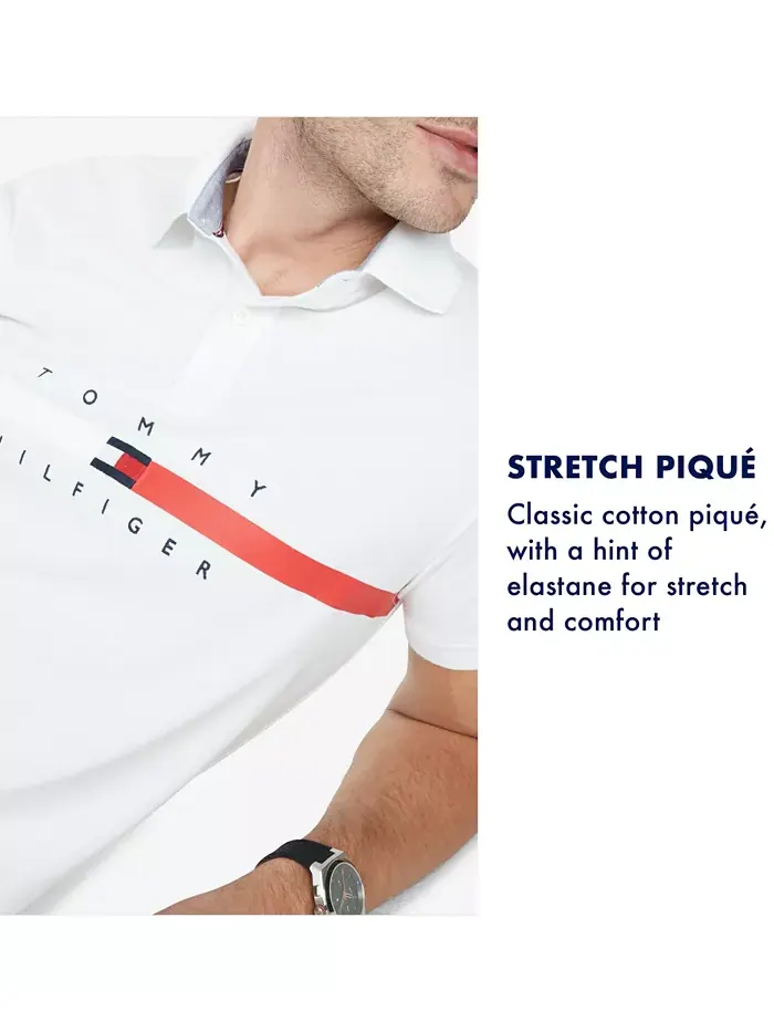 Мужская поло 1985 Slim Fit Tommy Hilfiger — изображение 5 из 5, черный