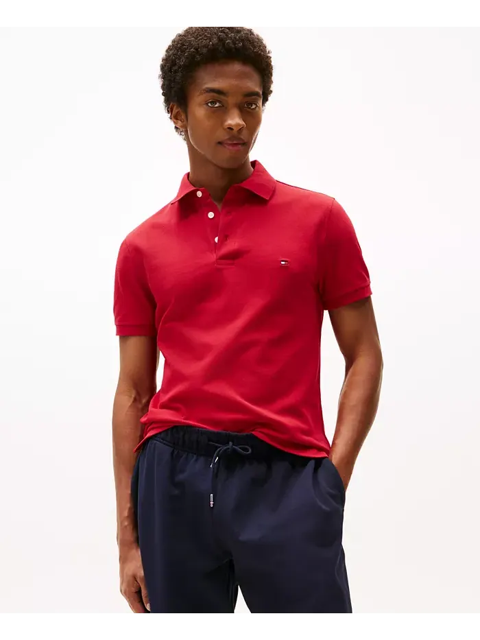 Мужская поло 1985 Slim Fit Tommy Hilfiger — изображение 1 из 5, красный