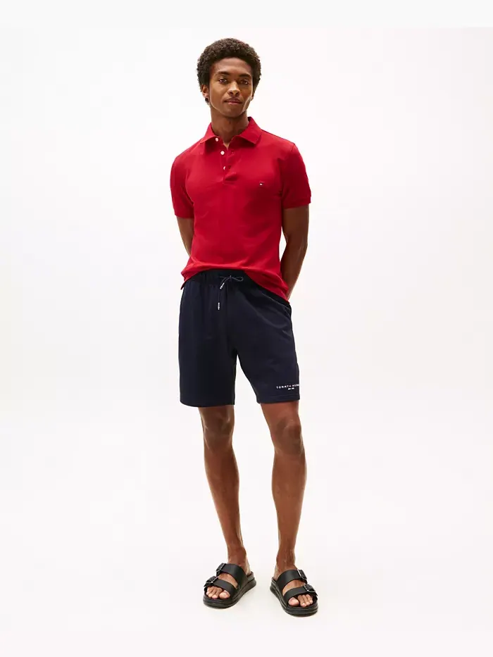 Мужская поло 1985 Slim Fit Tommy Hilfiger — изображение 2 из 5, красный