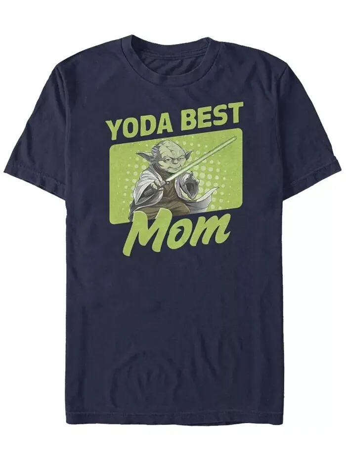 Мужская футболка Yoda Best Mom с коротким рукавом и круглым вырезом Fifth Sun — изображение 1 из 1, темно-синий