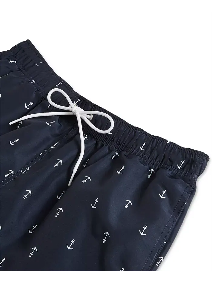 Мужские быстросохнущие плавки с якорным принтом 8" Nautica — изображение 5 из 10, темно-синий