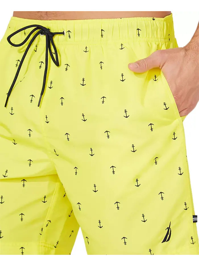 Мужские быстросохнущие плавки с якорным принтом 8" Nautica — изображение 3 из 6, желтый