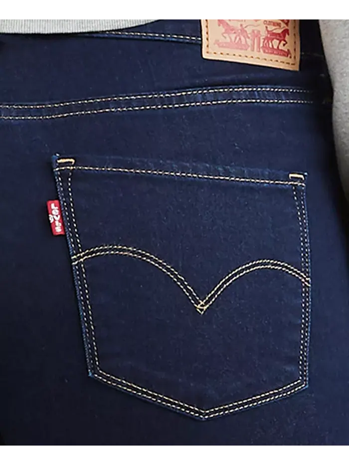 Женские скинни джинсы 311 с эффектом коррекции фигуры, укороченные Levi's — изображение 4 из 6, голубой