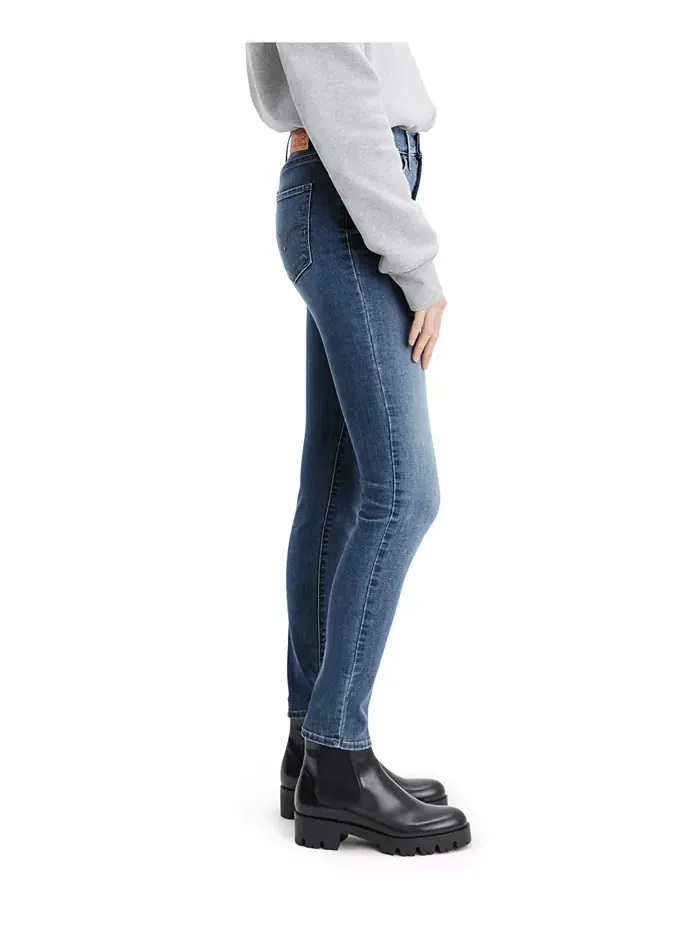 Женские скинни джинсы 311 с эффектом коррекции фигуры, укороченные Levi's — изображение 3 из 3, синий